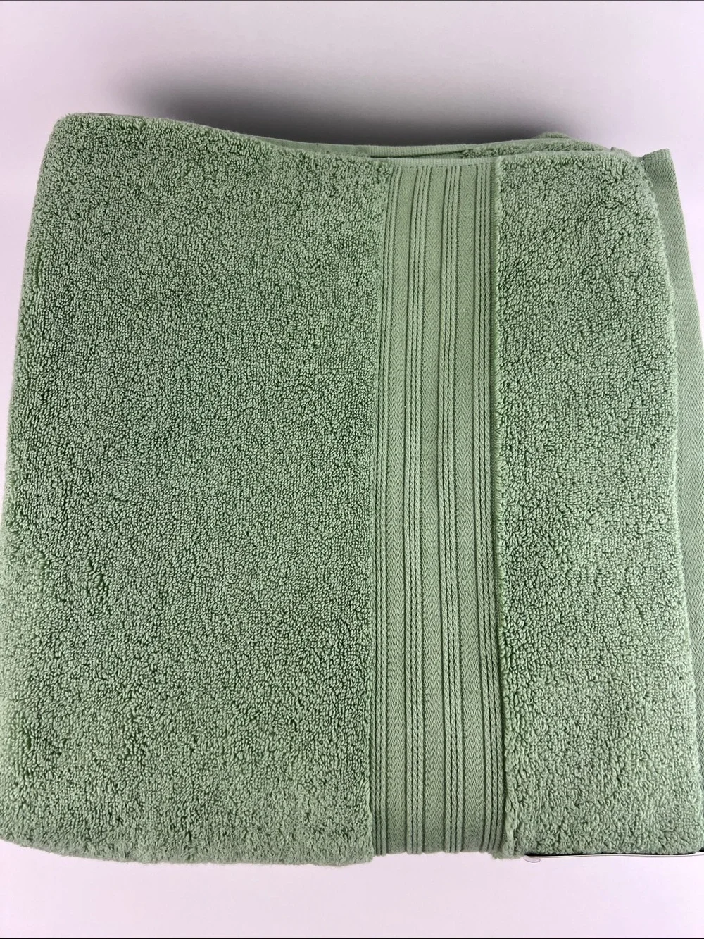 Brooks Brothers Bath Towels Sage Green Plush 100% Cotton 2 Pc Set NEW